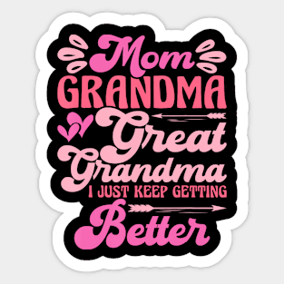 Mom Grandma Great Grandma Trending Mother'S Day Sticker